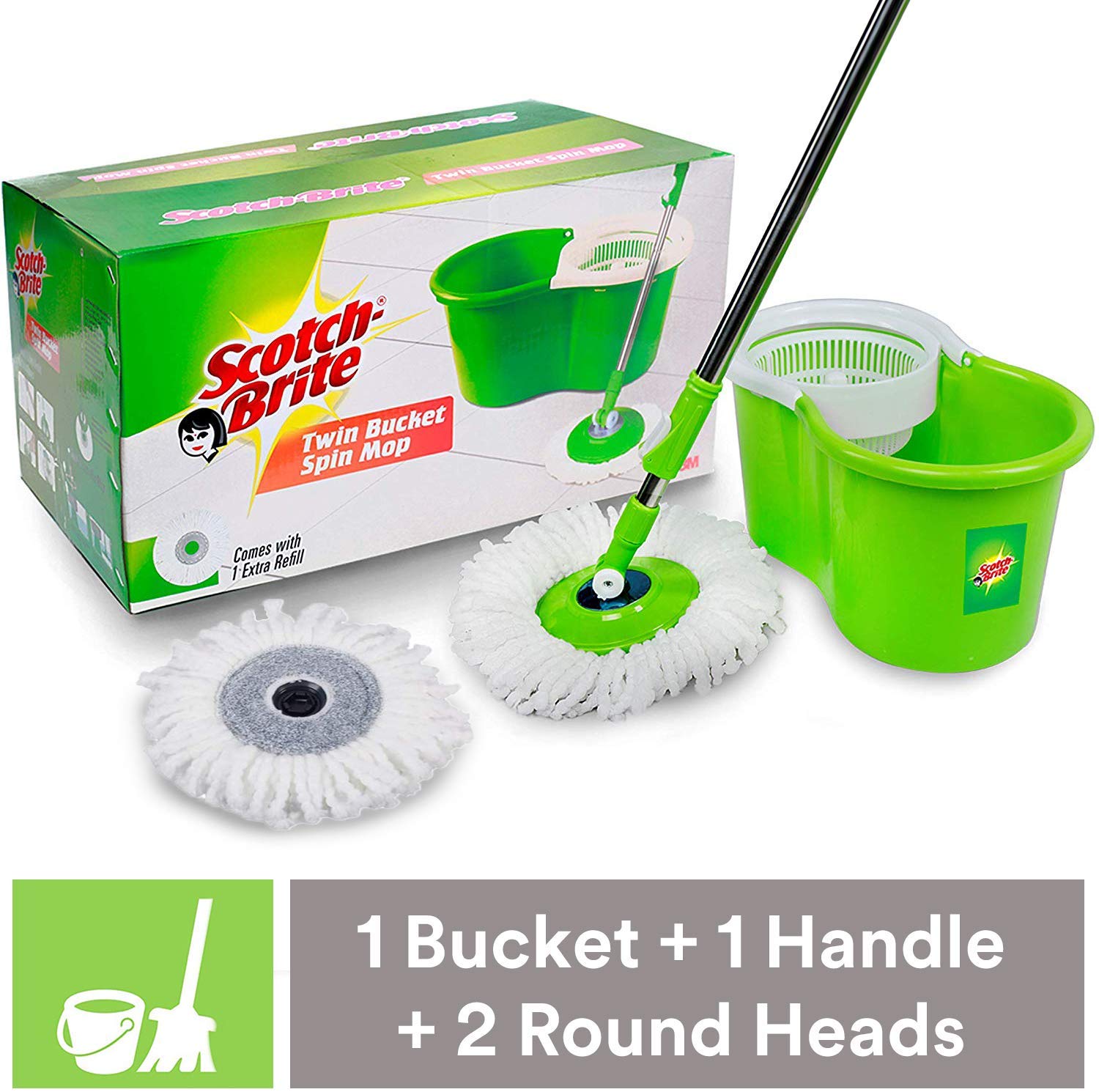 ScotchBrite 2in1 Bucket Spin Mop Offer on Amazon India Price Rs. 799