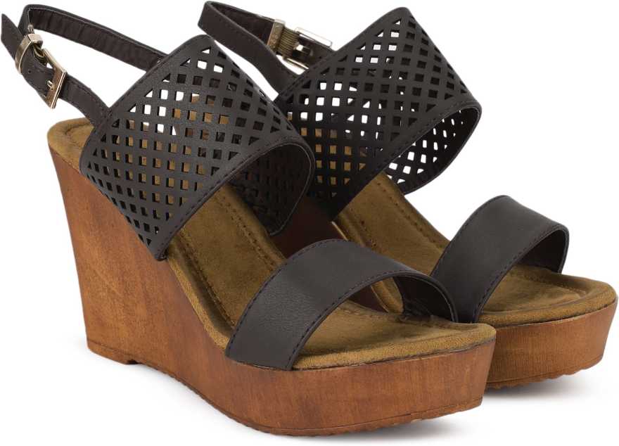 [Size 7, 8] Chemistry Women Brown Wedges Sandal- Flipkart