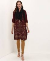 Biba Solid Cotton Blend Women Scarf- Flipkart