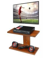 Anikaa Saffron TV Wall Unit/TV Entertainment Units/Wall Mounted TV Set Top Box Stand/DVD Wall Shelf/Display Unit Walnut Finish- Plain- Amazon