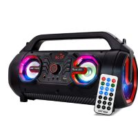 Ant Audio Rock 300 Bluetooth Party Speakers with FM Radio, Micro SD Card, USB, MIC and Aux 3.5 mm Support, Microphone- Amazon