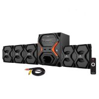 Tronica Republic Series 5.1 Bluetooth Home Audio Speaker with FM/AUX/USB/SD CARD Support and Remote Control (Black)- Amazon