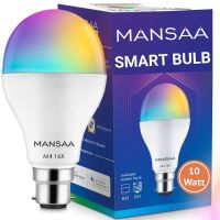 Mansaa Smart Led Bulbs For Home Multi Color 10W Wi-Fi, Dimmable, Compatible with Google Home & Amazon Alexa Bulb (B22 Pin Holder Type Pack of 1) - M4 16x- Amazon