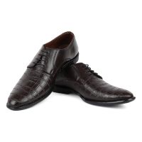 LOUIS STITCH Men's Formal Croco Style Derby Shoes Handcrafted Leather Shoes- Amazon