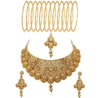Sukkhi Jewellery Sets For Women (Golden) (CB72361GLDPM102017)- Amazon