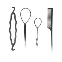 FLAWISH Hair Styling Tools Set Hair Braiding Topsy Bun Maker Comb Tool Kit DIY Hair Accessories -4Pcs- Amazon