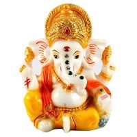 Karigaari India Lord Ganesha ji Ganesh Ganpati Car Dashboard Idol Figurine | Car Dashboard Decorative Showpiece | Figurines and Idols For Car Decoration | Showpieces- Amazon