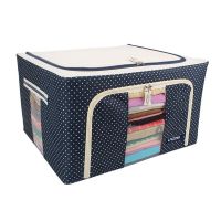 SHREEHARI Oxford Fabric Foldable Box Steel Frame Collapsible Wardrobe Storage Organizer Bag For Blanket Quilt Clothes Kids Dress Garment Shirt Saree - 55L (Blue)- Amazon