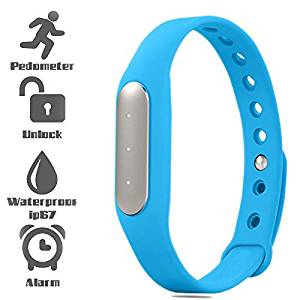 UIMI TW02 Fitness Band with 3 Indicator Lights (Blue)- Amazon