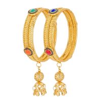 The Luxor Traditional Jewellery Gold Plated Bangles Set/Bangles For Women and Girls-BG-2177-2.6- Amazon