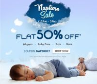 [Live 12 - 3PM] Flat 50% OFF on Select Diapers, Baby Care, Baby Gear & Nursery and More- Firstcry