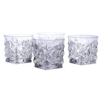 KITTENS Pyramid Crystal Bar Glasses, 300ml, Set of 4, Clear- Amazon