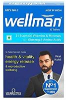 Wellman - Health Supplements (21 Essential Vitamins and Minerals, With Added Ginseng And Amino Acids) - 30 Tablets- Amazon