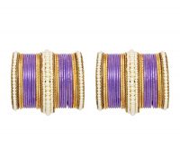 Sanara Traditional Antique Golden Tone Pearl Kada Made 46 pcs Punjabi Wedding Bangles Set Women Jewellery- Amazon