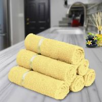 Story@Home 6 Piece Cotton Bath Linen Set  (Yellow, Pack of 6)- Flipkart