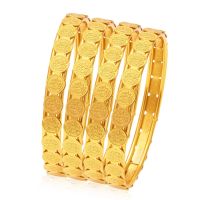 Sukkhi Glamorous Temple Jewellery Gold Plated Coin Bangles Set of 4- Amazon