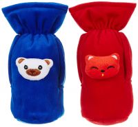 Cutieco Baby Feeding Bottle Cover with Attractive Cartoon, Red and Dark Blue (Pack of 2)- Amazon