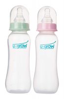 u-grow Anti Colic Normal Neck Baby Feeding Bottle (Pink & Green) , 250 ml )- Amazon