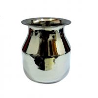 JGS Stainless Steel Water Storage Kalash - 300 ml, Silver- Amazon