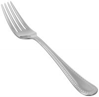 AmazonBasics Cutlery Stainless Steel Dinner Forks with Pearled Edge, Set of 12- Amazon