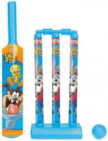 Looney Tunes Looney Tunes Mini Cricket Set with 1 Plastic Bat & Ball, 3 Wickets, Base and Bail Cricket Kit- Flipkart