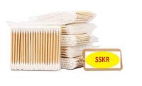 SSKR NATURAL ECO-FRIENDLY BAMBOO EARBUDS, Q-TIPS, 100% COTTON BUDS, 2 PACKS (100 PCS PER PACK)- Amazon