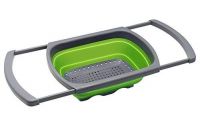 [LD] GLIVE (LABEL) Silicone Food Strainers Basket Silicone Drainer Basket Collapsible Kitchen Colander Drain Basket Kitchen Strainer Noodles Fruit Vegetable Washing Strainers Basket- Amazon