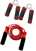 Proactive Sports & Fitness Ball Bearing Foam Handle Jump Rope & 2Pcs. Hand Grips Gym & Fitness Kit- Flipkart