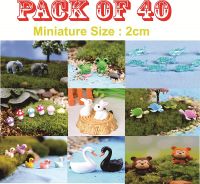 Chocozone Pack of 40 Animal Miniatures Garden Décor Items Small Animal Toys Resin Landscape Decorations- Amazon