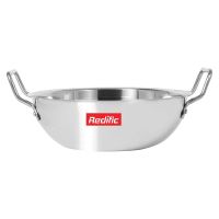 Redific Induction/Gas/Electric Compatible Bottom Stainless Steel 20 Gauge Heavy Kadhai/Work/Cookware/Pot Pan/Kitchen Appliances (Set of 1 Piece) (1250)- Amazon