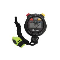 FOX 40 Plastic Whistle + Stopwatch (Black) (Black)- Amazon