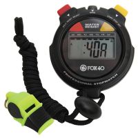 FOX 40 Plastic Whistle + Stopwatch (Black)- Amazon