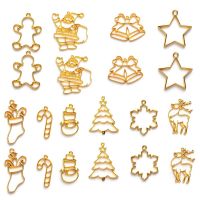 Outgeek Frame Pendants, 20PCS Bezel Charms Pendants Open Back Bezel Pendants Assorted Geometric Hollow Pressed Flower Frame Pendant DIY Crafts- Amazon