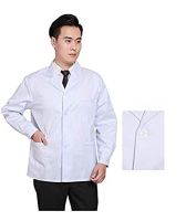 [Size M] GLUN LAB COAT FOR STUDENTS AND DOCTORS WHITE FULL SELEEVES(Medium)- Amazon