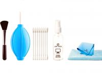 [LD] Live Tech Shiny 6 in 1 Professional Cleaning Kit - Dust Removal Air Blower, Cotton Buds, Cotton Cloth, Micro-Fiber Cloth, Brush, with Cleaning Solution Bottel Full Cleaning Kit- Amazon