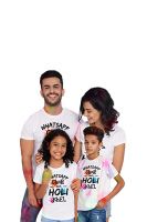 [Size 6-7Y] Bon Organik Whatsapp Chor Aur Holi Khel Holi Tshirts Family- Amazon