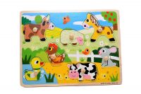 Vibgyor Vibes MDF Wooden Early Age Matching Jigsaw Puzzle For Kids with Knobs (Multicolor)- Amazon