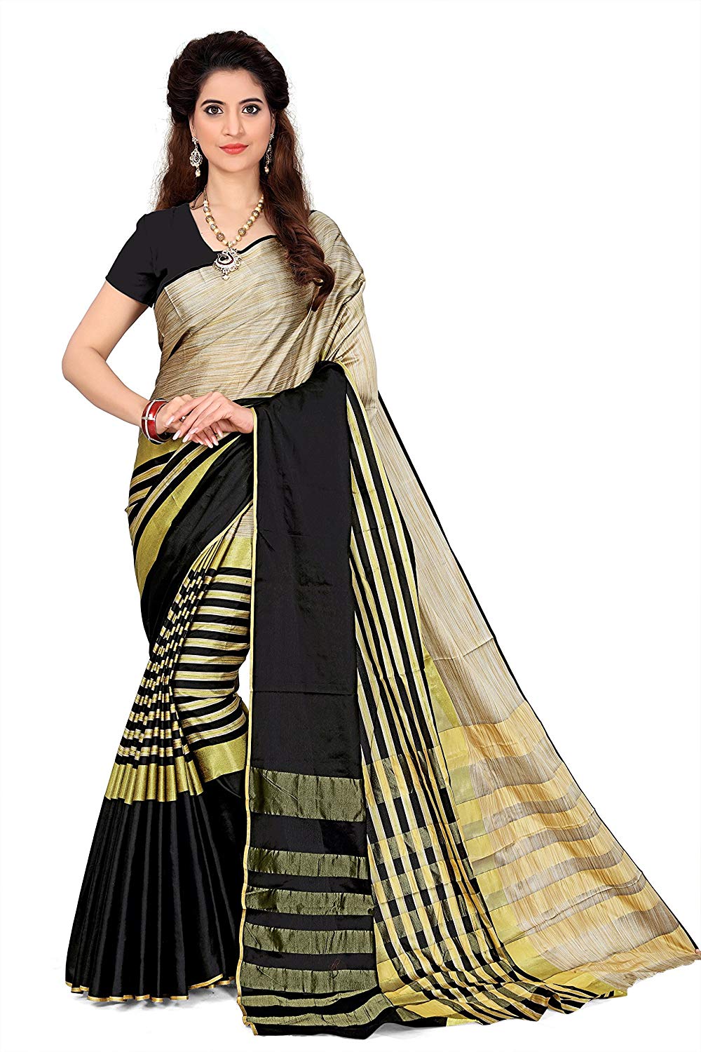 Purvaja Women's Kora Silk Sarees(kora-Ikat)- Amazon