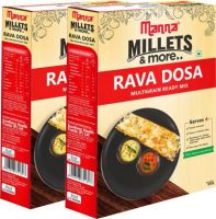Manna Instant Multigrain Rava Dosa Ready Mix | Rava Dosa Batter | 180g x 2 Packs, Serves 8 | 100% Natural Ingredients | Made with Little Millet, Kodo Millet, Jowar 360 g  (Pack of 2)- Flipkart