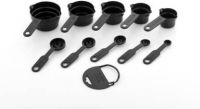 ATMAN Measuring Cups and Spoons Set , Backing Tool Set - A Must Kitchen Product (10 Pieces Set) Black (1) Measuring Cup Set  (240 ml)- Flipkart
