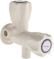 Prestige PVC Angle Cock 2 Way Pack Of 1 With Wall Flange Twin Elbow Valve For Bathroom Kitchen Faucets Taps- Flipkart