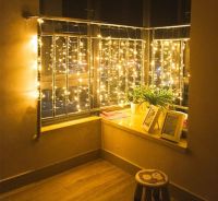 [LD] XERGY 3m x 2 m, 208 LED Curtain String Lights, Window with 8 Flashing Modes Decoration For Christmas, Diwali Decoration, New Years, Wedding, Party, Home, Lawn Restaurant Diwali Festival Christmas Tree light- Amazon