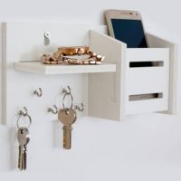WORA Multipurpose Key Holders and Storage Racks Particle Board Wall Shelf  (Number of Shelves - 1, White)- Flipkart