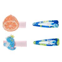 Amazon Brand - Solimo Kid's Hair Pins, Pack of 4- Amazon
