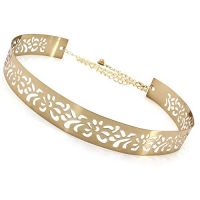 YouBella Jewellery Celebrity Inspired Adjustable Metal Plate Type Golden Kamarband Waist Belt- Amazon