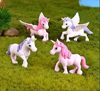 Chocozone Pack of 4 Cute Unicorn Miniatures Garden Decoration Gifts- Amazon