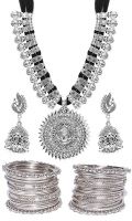 [LD] YouBella Jewellery Sets For Women Silver Plated Afghani Tribal Necklace Jewellery Set with Earrings and Bangles Combo- Amazon