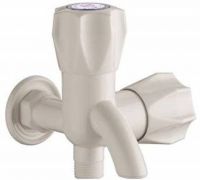 Prestige PVC Bib Cock 2 Way Pack Of 1 With Wall Flange Twin Elbow Valve For Bathroom Kitchen Faucets Taps Twin Elbow Valve Faucet  (Wall Mount Installation Type)- Flipkart