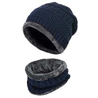 Anwaliya Herse Series Unisex Winter Woolen Beanie Cap with Neck Scarf (Free Size)- Amazon