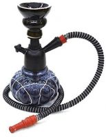 Wish Divine Kohli Glass Hookah Pot Black Matt Kharbuza Shaped (8 Inches)- Amazon